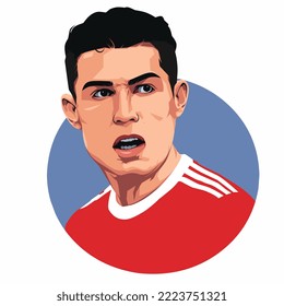 Caricature Of Cristiano Ronaldo, The New Player In MU