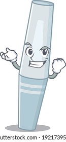 A caricature design concept of mascara with happy face. Vector illustration