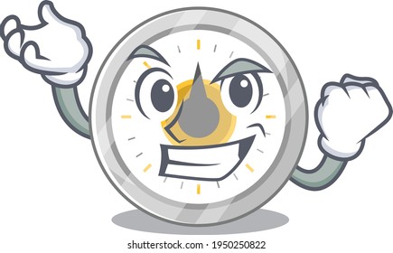 A caricature design concept of old kitchen timer with happy face. Vector illustration