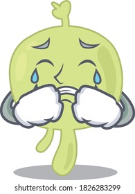 Caricature design of lymph node having a sad face