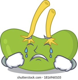 Caricature design of spleen having a sad face