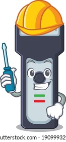 caricature design style of electric shaver worked as an automotive. Vector illustration