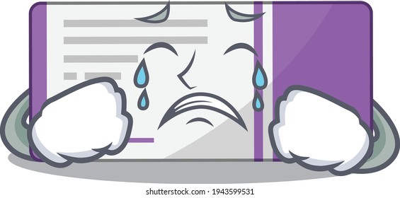 Caricature design style of medicine box with a sad face. Vector illustration