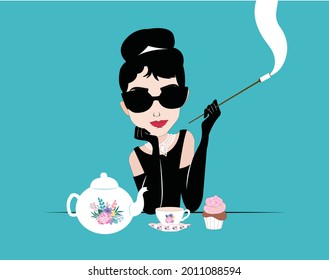 audrey hepburn vector