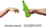 Caricature of painting-The Creation of Adam : Grabbing a beer.