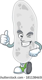 Caricature picture of gemmatimonadetes with Thumbs up finger. Vector illustration