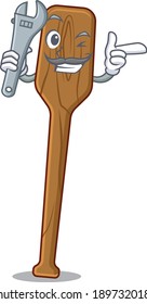 A caricature picture of oars working as a mechanic