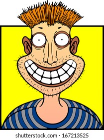 caricature portrait of red-haired men