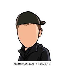 caricature of portraits, illustrations big head avatar.