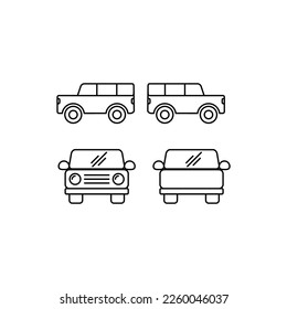 car,icon,line art,illustration,silhouette car set for application and business
