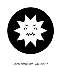 caries dental comic character vector illustration design