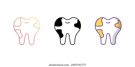 Caries icon design with white background stock illustration