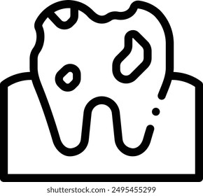 caries icon. Thin Linear Style Design Isolated On White Background