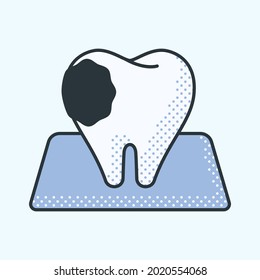 Caries icon vector image. Can also be used for healthcare and science. Suitable for use on web apps, mobile apps and print media. Eps 10 vector illustration.