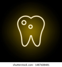 caries line neon icon. Elements of smoking activities illustration icon. Signs and symbols can be used for web, logo, mobile app, UI, UX
