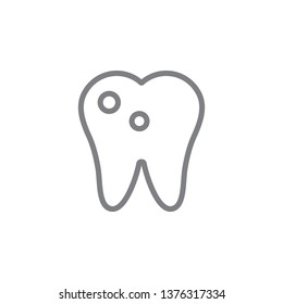 caries outline icon. Elements of smoking activities illustration icon. Signs and symbols can be used for web, logo, mobile app, UI, UX on white background
