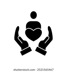 caring concept line icon. Simple element illustration.caring concept outline symbol design.