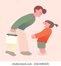 The Caring Father's Shopping Surprise with Child