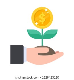 Caring for a financial tree that grows and yields dollar bills. Investment idea