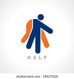 Caring hand, vector illustration