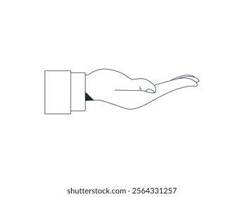 Caring Hand Vector Illustration. Caring Hand Vector Illustration – Symbol of Support, Care, and Community Design