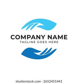 Caring Hands Logo Design Symbolizing Support and Compassion with a Modern and Minimalist Aesthetic for a Trustworthy Brand Identity