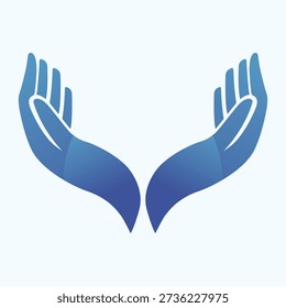 Caring Hands Logo – Protection, Support and Safe Care Symbol