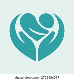 Manos cariñosas que protegen el corazón amoroso