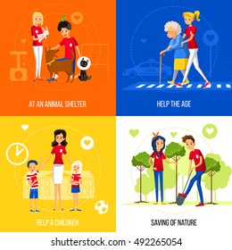 Caring And Helping Neighbors As A Socially Active Lifestyle Flat  Vector Illustration