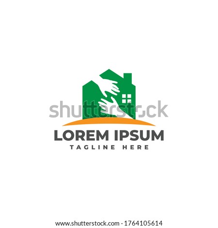 Caring House Logo Vector Icon Illustration