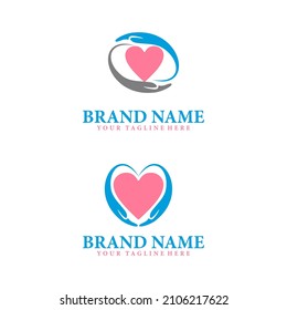 caring for humanity logo with two design options