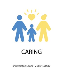 caring icon. vector.Editable stroke.linear style sign for use web design,logo.Symbol illustration.