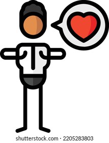 caring isolated design element stock illustration. Vector on a white background