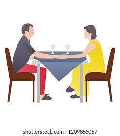 
A caring partner is showing love to his love 
