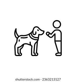 Icono de mascota de cuidado en vector. Ilustración