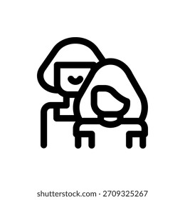 Caring vector symbol for mother figure, ideal for family, nurturing, and love themes