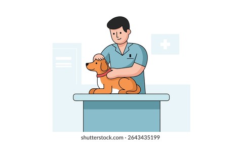 Caring for Your Beloved Dog At Veterinary Clinic Routine Health Checkup Examination