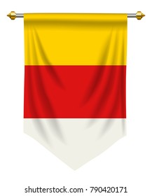 Carinthia flag or pennant isolated on white
