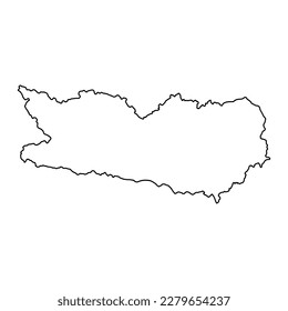 Carinthia state map of Austria. Vector illustration.