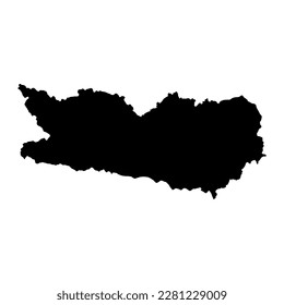 Carinthia state map of Austria. Vector illustration.