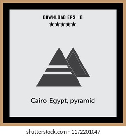 Cario, Egypt, pyramid  vector icon