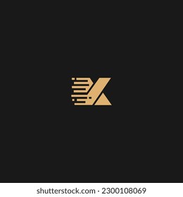 Caritive Modern letter K Logo design concept template . fully editable
