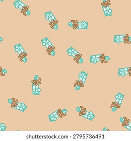 carjacking crime vector seamless pattern carjacking crime sign illustration