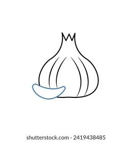 icono de línea de concepto de carlic. Ilustración de elemento simple. diseño de símbolo de esquema de concepto de carlic.