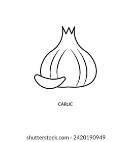 carlic concept line icon. Simple element illustration. carlic concept outline symbol design.