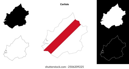 Carlisle blank outline map set
