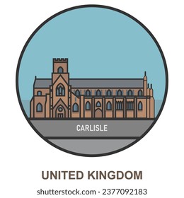 Carlisle. Cities and towns in United Kingdom. Flat landmark