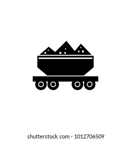 carload of coal icon. Oil an gas icon elements. Premium quality graphic design icon. Simple icon for websites, web design, mobile app, info graphics on white background