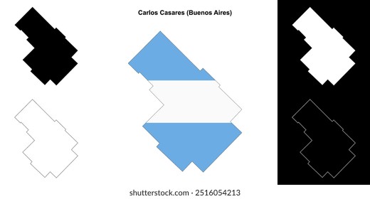 Conjunto de mapas do departamento de Carlos Casares (Buenos Aires)