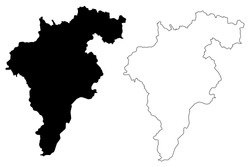 Carlow County Council (Republic of Ireland, Counties of Ireland) map vector illustration, scribble sketch Carlow map
